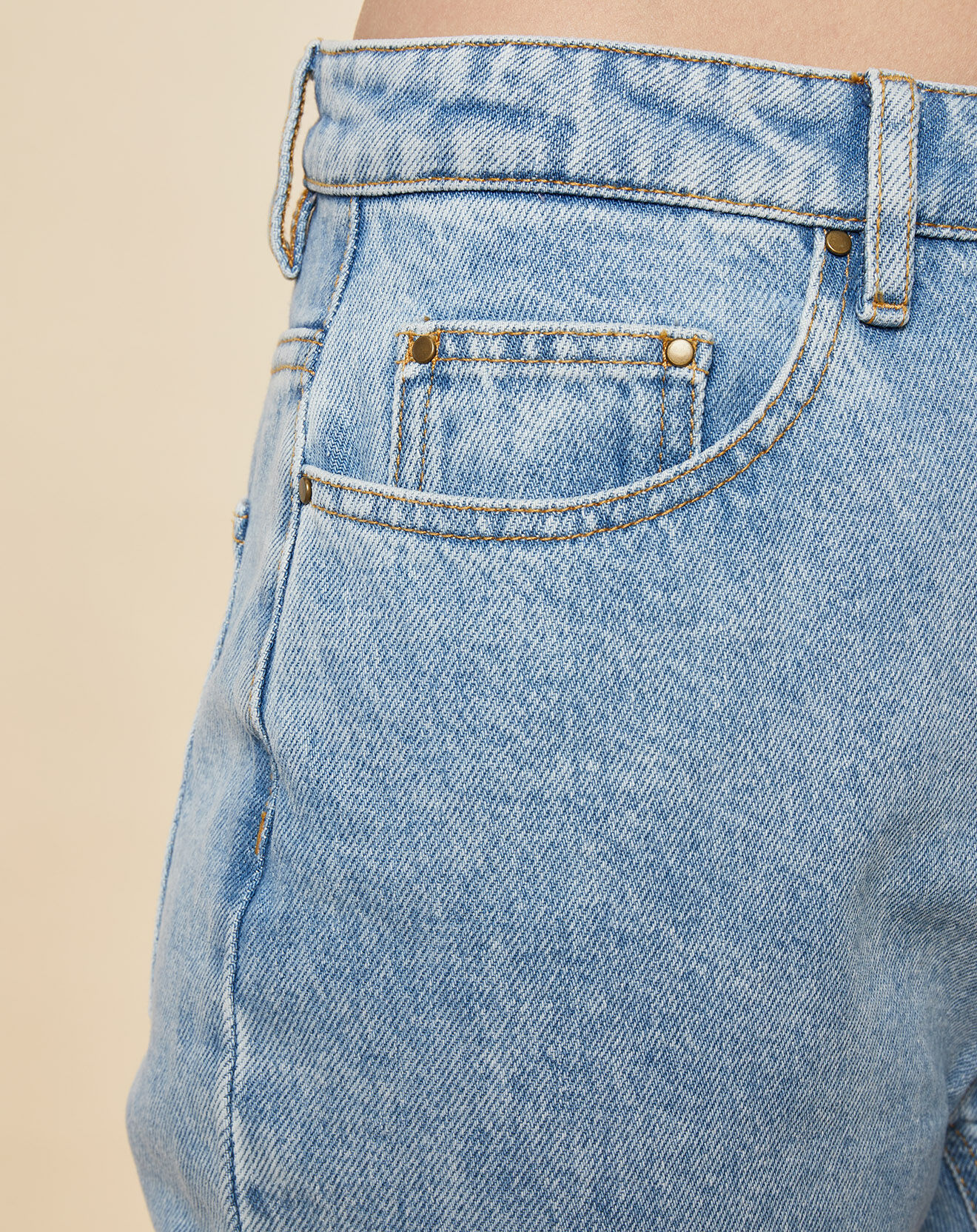 Chloé Stora Jean droit en Toile de coton Remi bleu