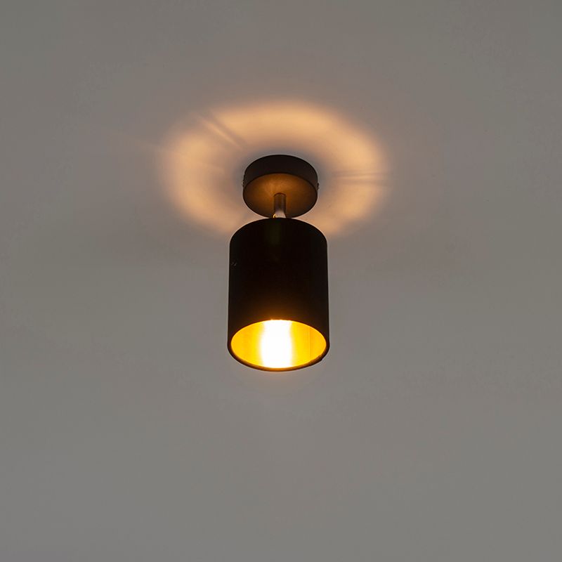 Moderne opbouwspot zwart kantelbaar - Lofty