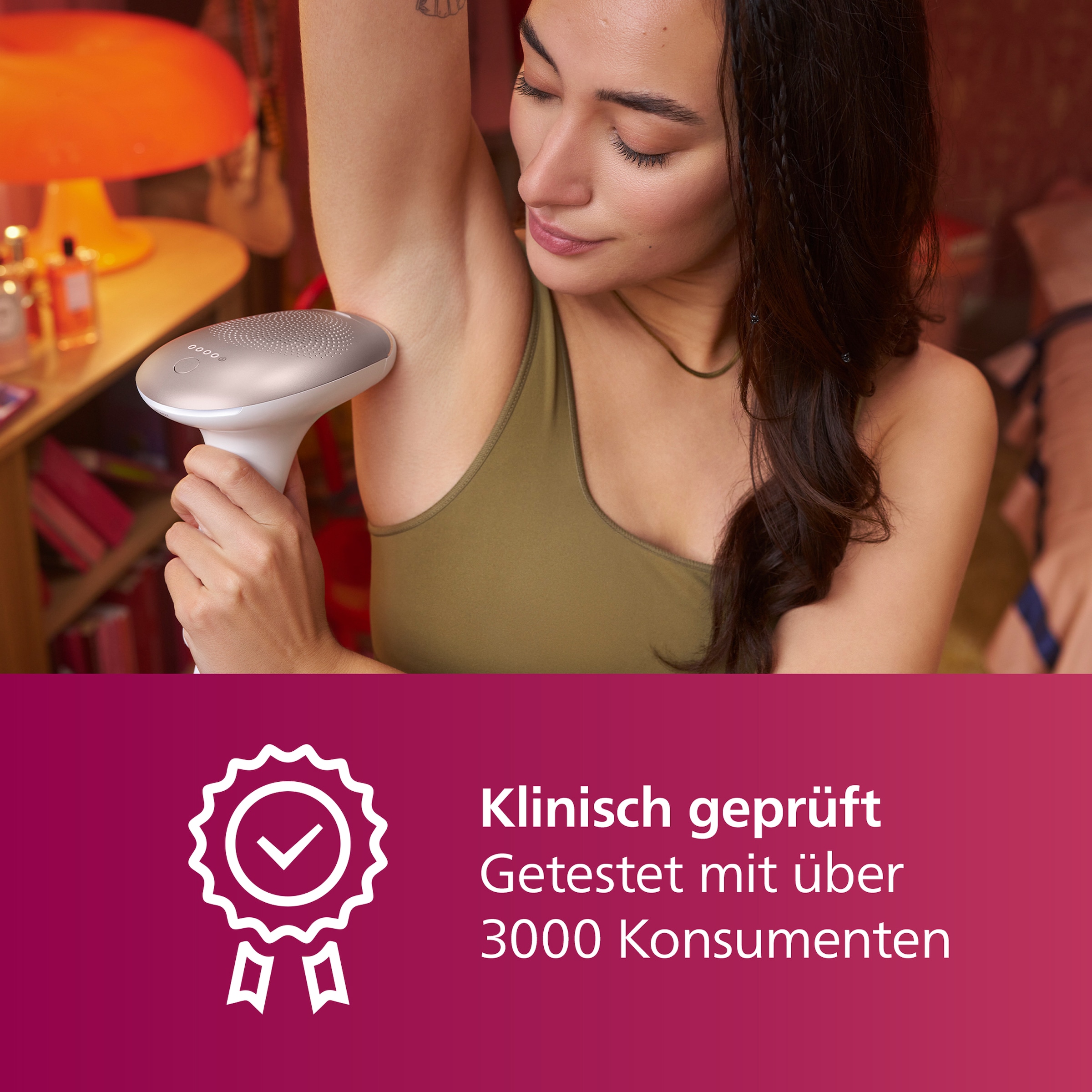 Philips IPL-Haarentferner »Lumea S7000 BRI921/00« 250.000 Lichtimpulse 2 Aufsätze (Körper und Gesicht), inkl. Präzisionstrimmer