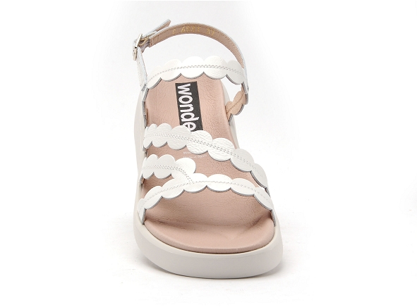 Wonders nu pieds plats femme c6531 lack blanc