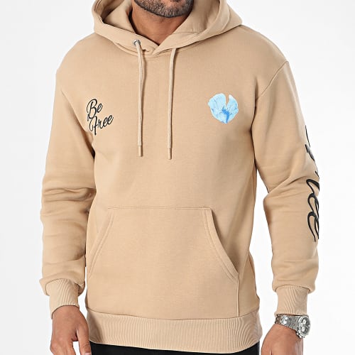 Sweat Capuche Beige Foncé