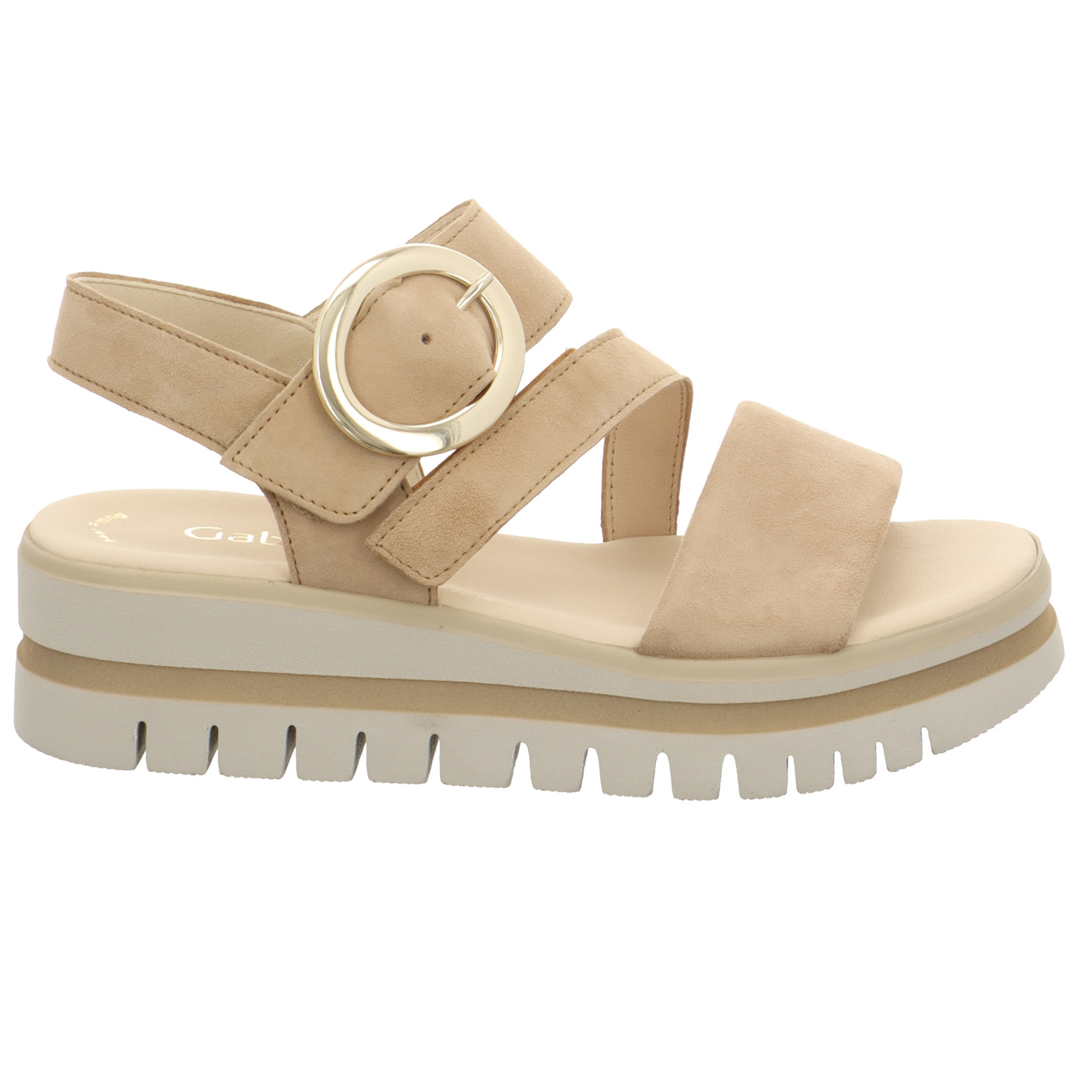 Keilsandale beige
