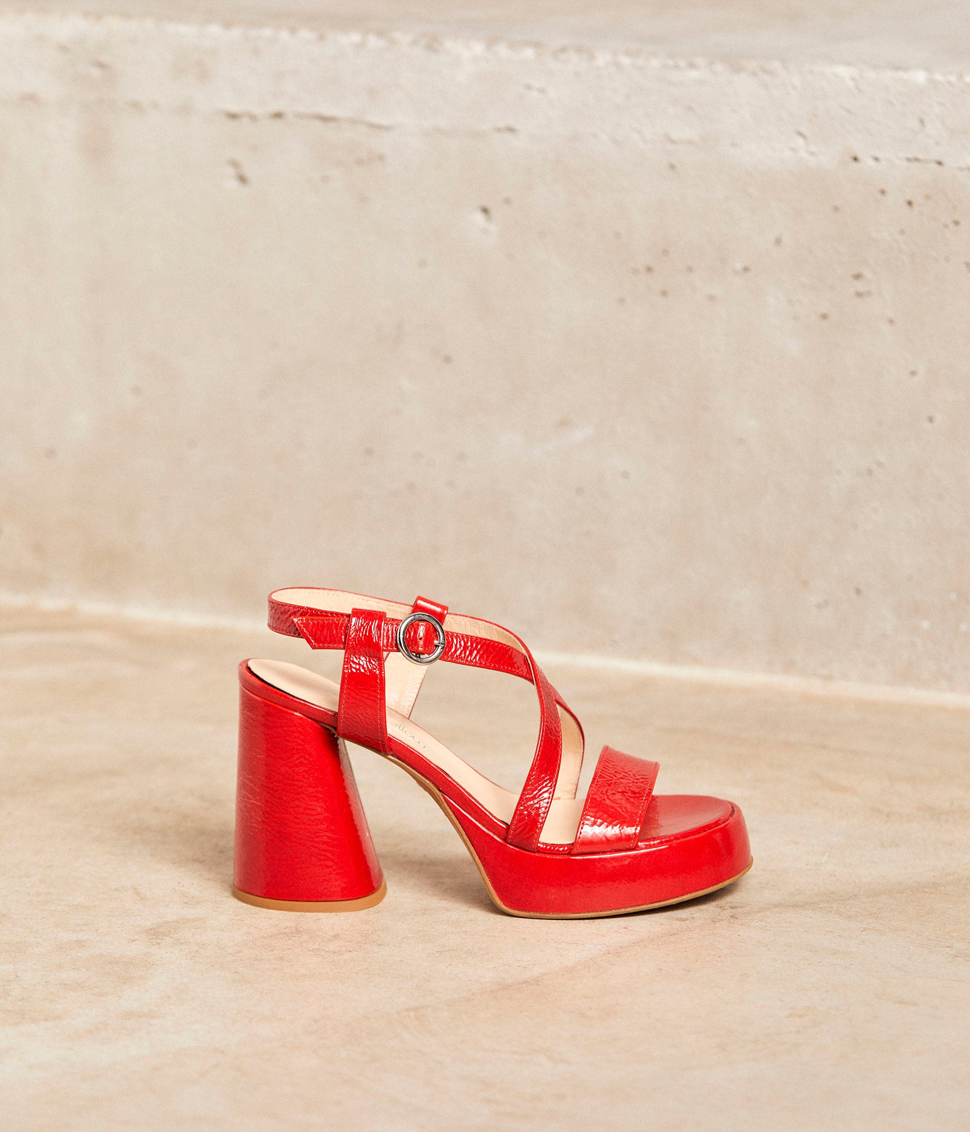 Sandales vernies rouges Eve