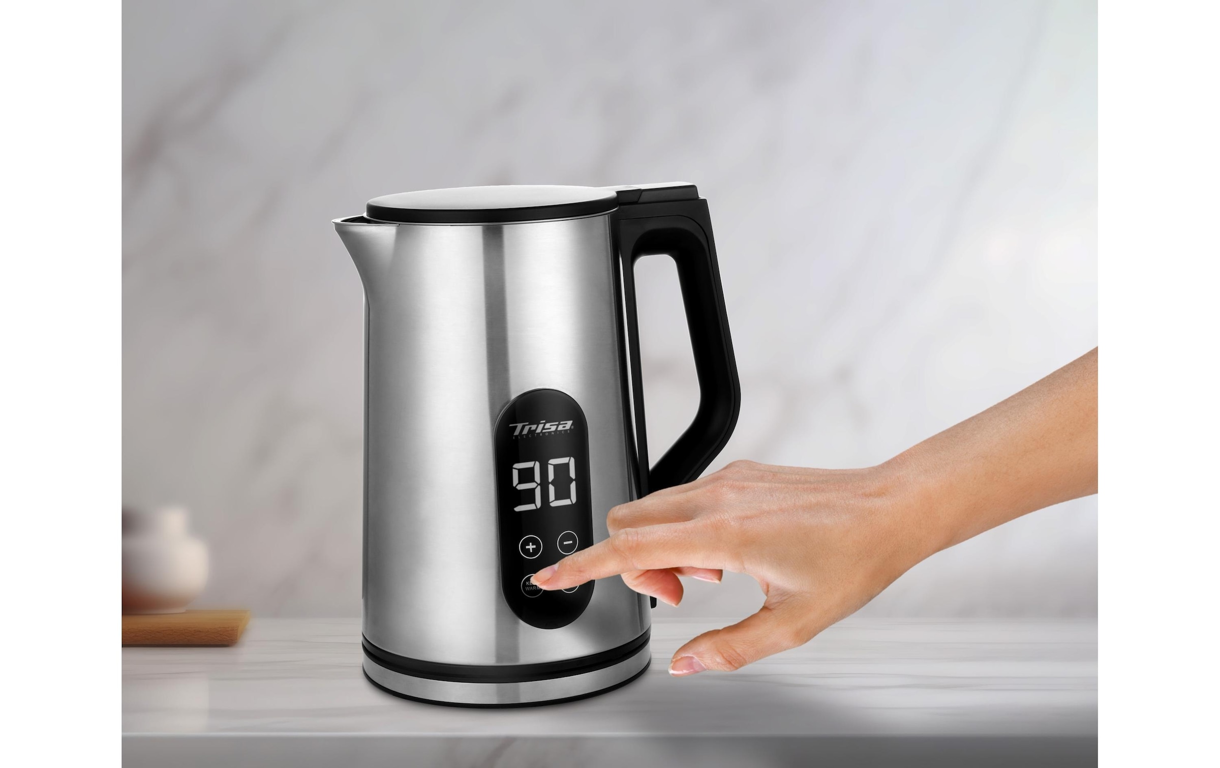 Trisa Wasserkocher »Digital Boil 45474 l, Silber« 1,7 l 2200 W