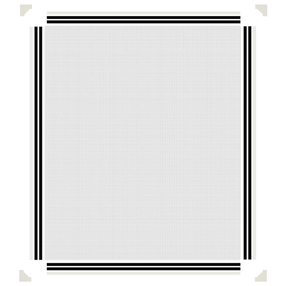 Moustiquaire magnétique pour fenêtres blanc 100x120 cm
