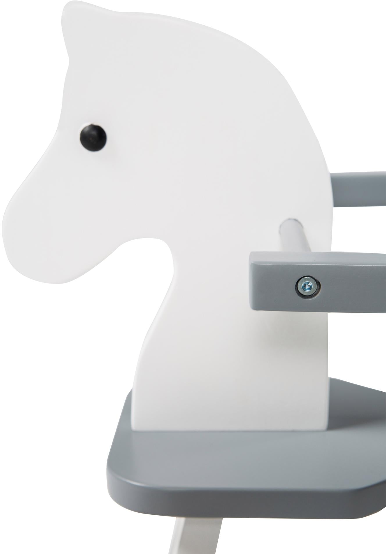 roba® Schaukelpferd »Weiss/Grau« aus Holz