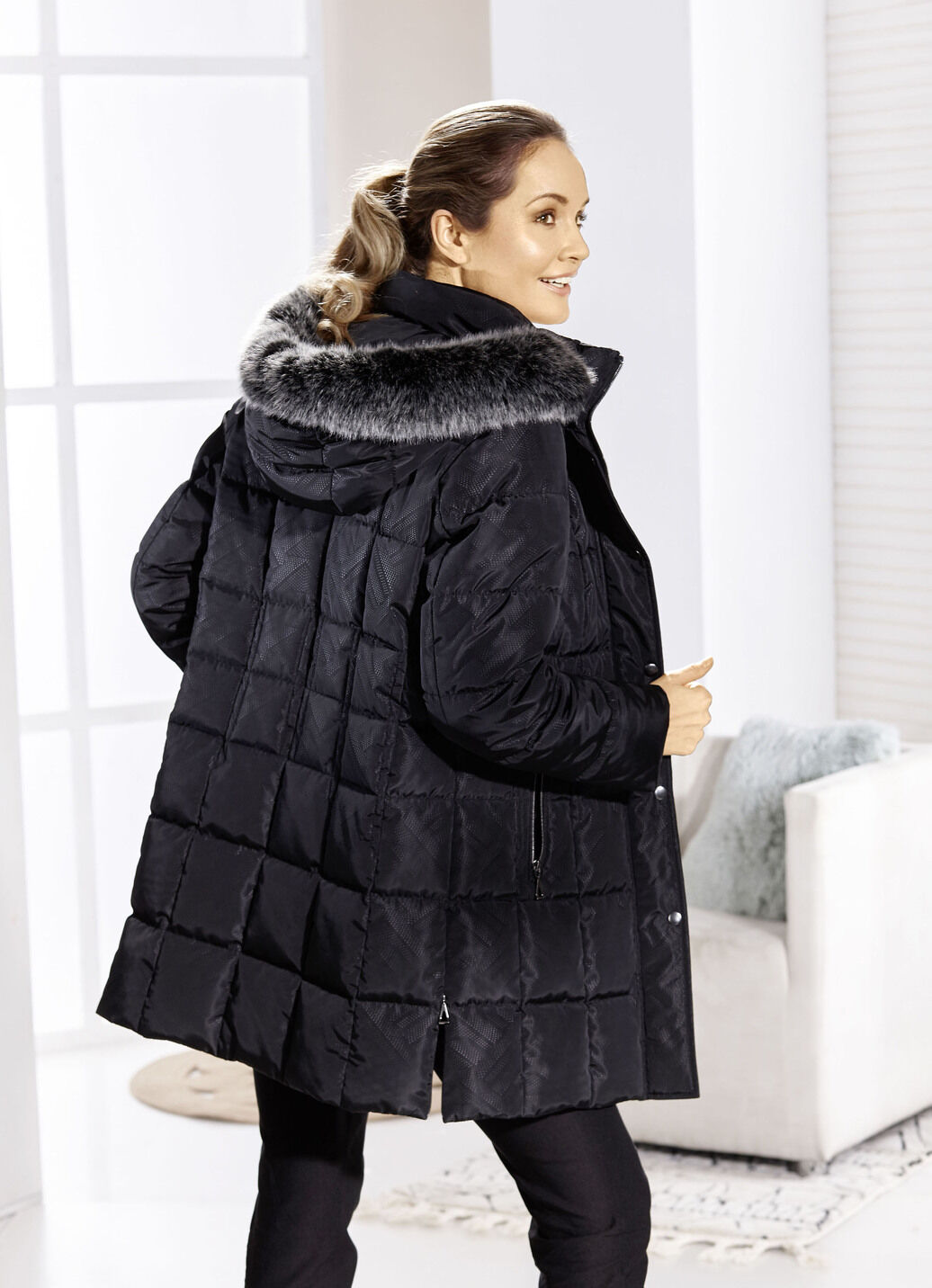 Longjacke mit ansprechendem Dessin
