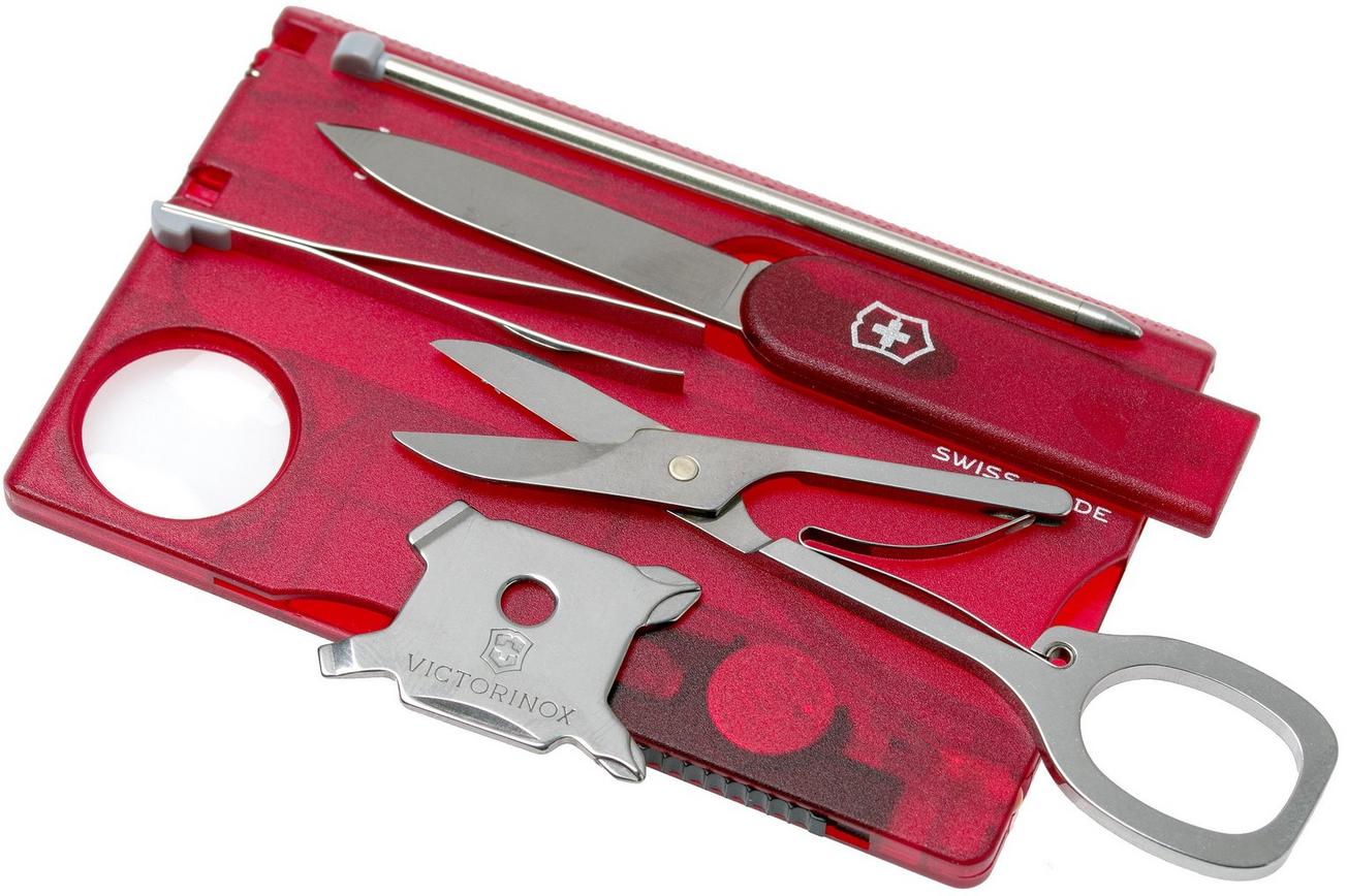 Victorinox SwissCard Lite transparant rood 0.7300.T
