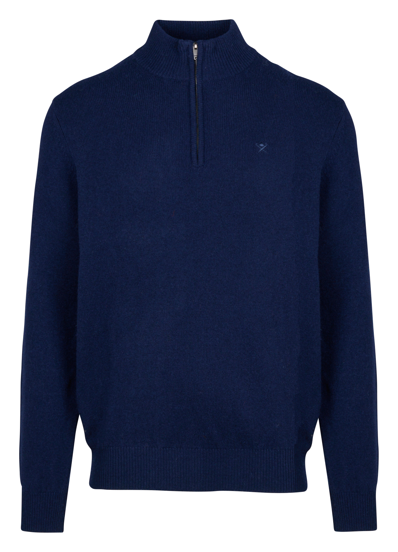 Pull zippé en laine | Bleu
