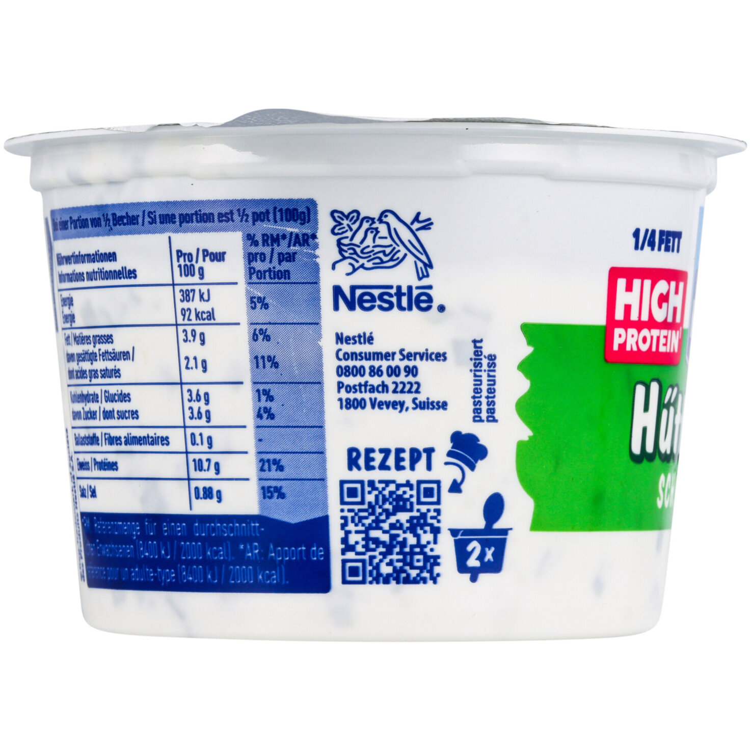 Hirz Hüttenkäse Schnittlauch 1/4 Fett