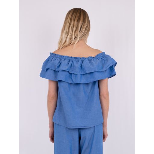 Neo Noir Austin Chambray Top, Blå, 40