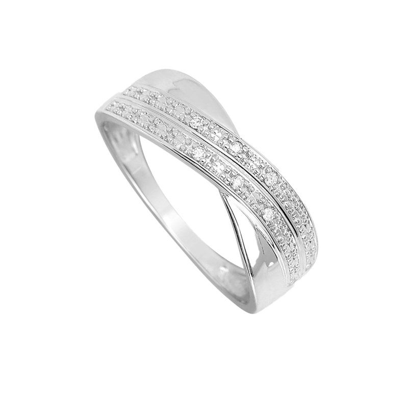 Bague Femme - Or 18 Carats - Diamant 0,03 Carats