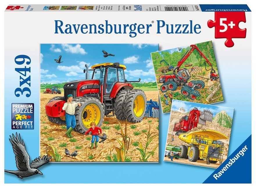 Puzzle GROßE MASCHINEN 3x49-teilig