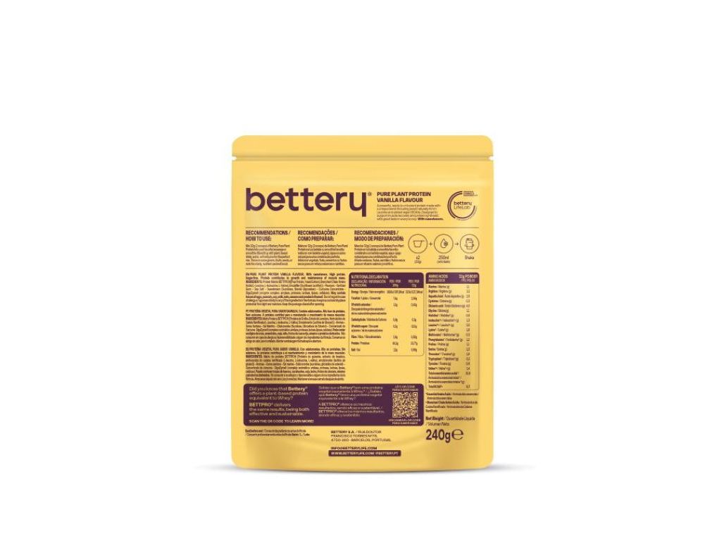 PROTEINA VEGAN BETTERY BAUNILHA 32G