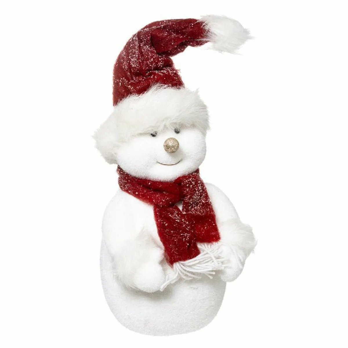 Bonhomme de Neige Déco Noël 40 cm Blanc