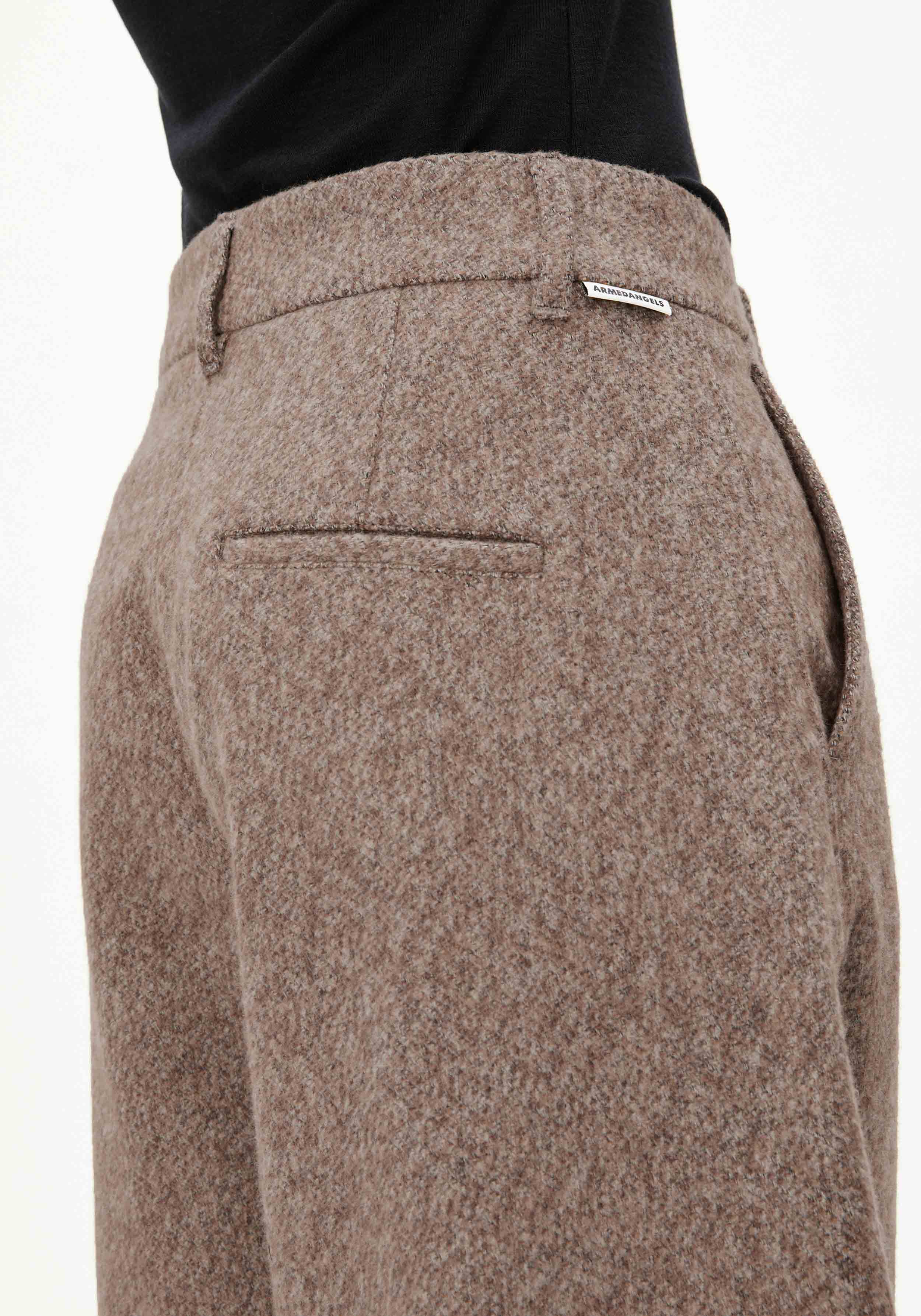 Armedangels Hose Nyxaa Tweed Pure-Walnut Cream