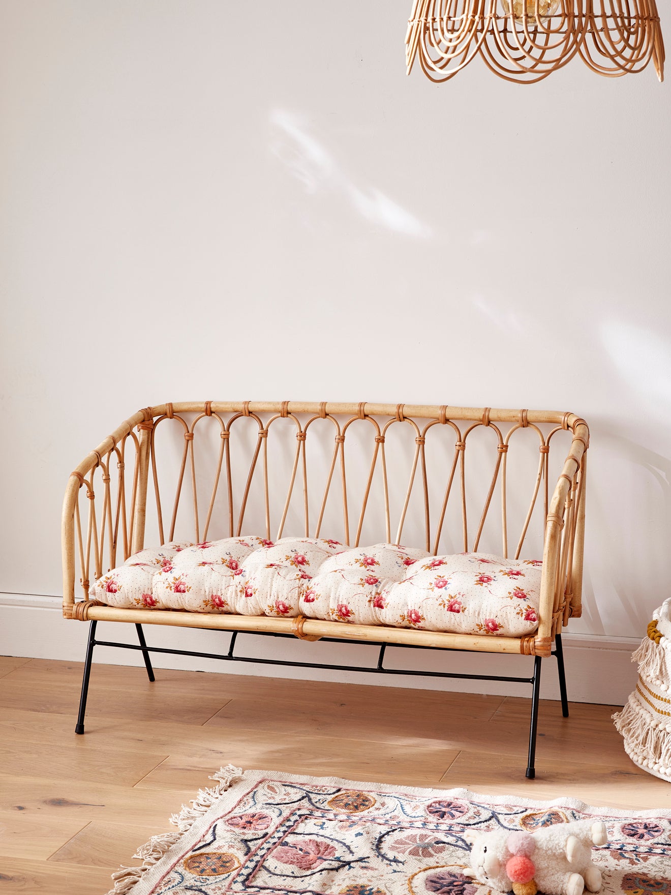 Banquette enfant rotin