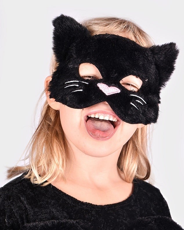 Den Goda Fen - Fluffy sort kattemaske