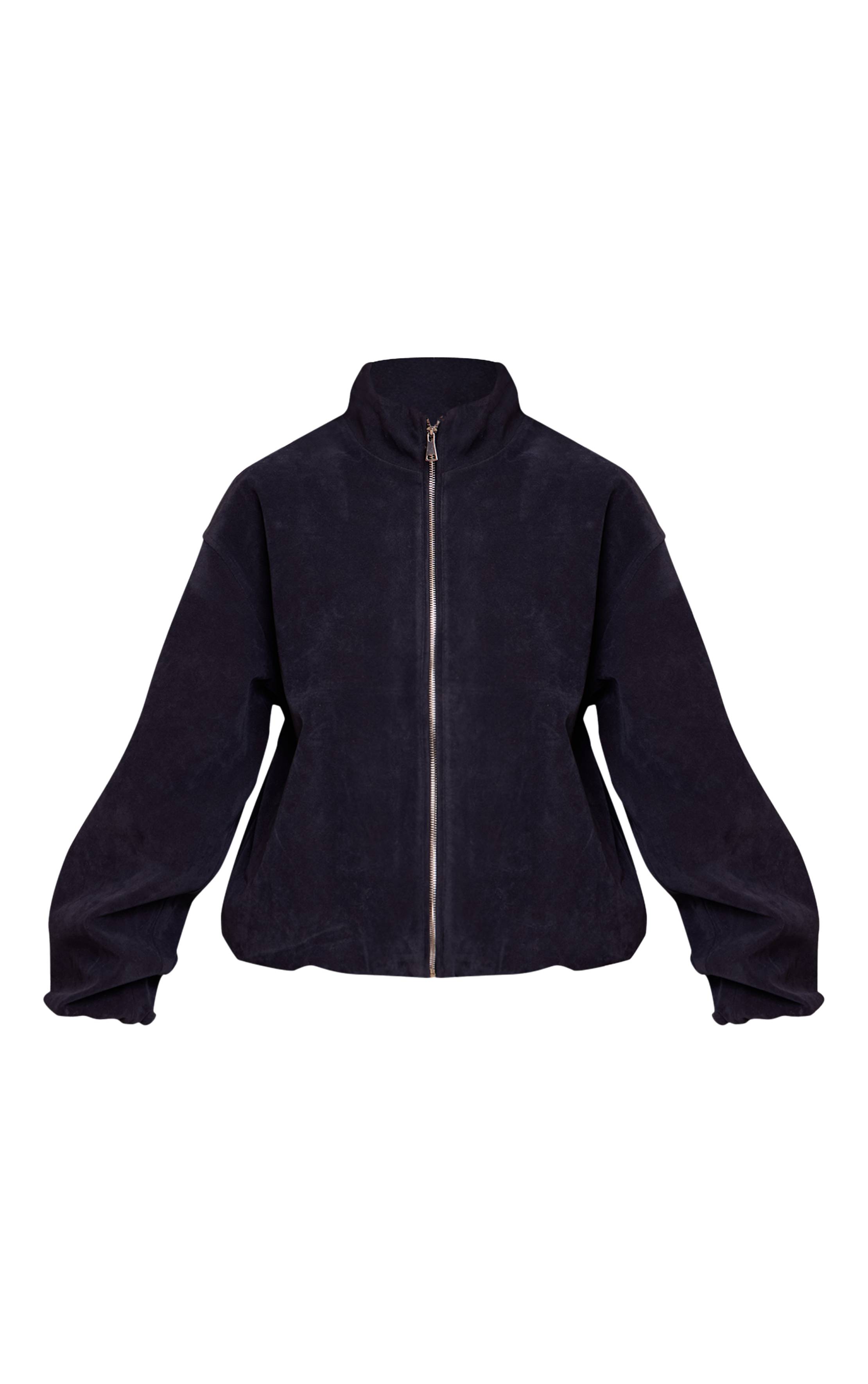 Bleu Marine Veste Bomber En Daim