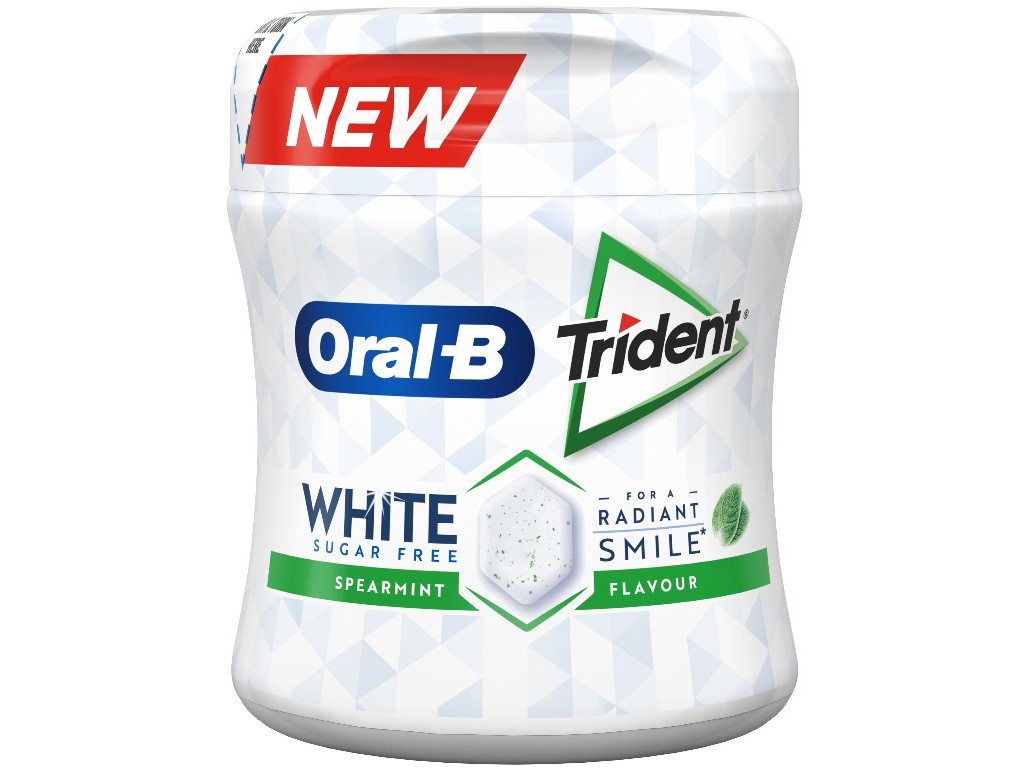 PASTILHAS TRIDENT ORAL B WHITE BOTTLE 68 G