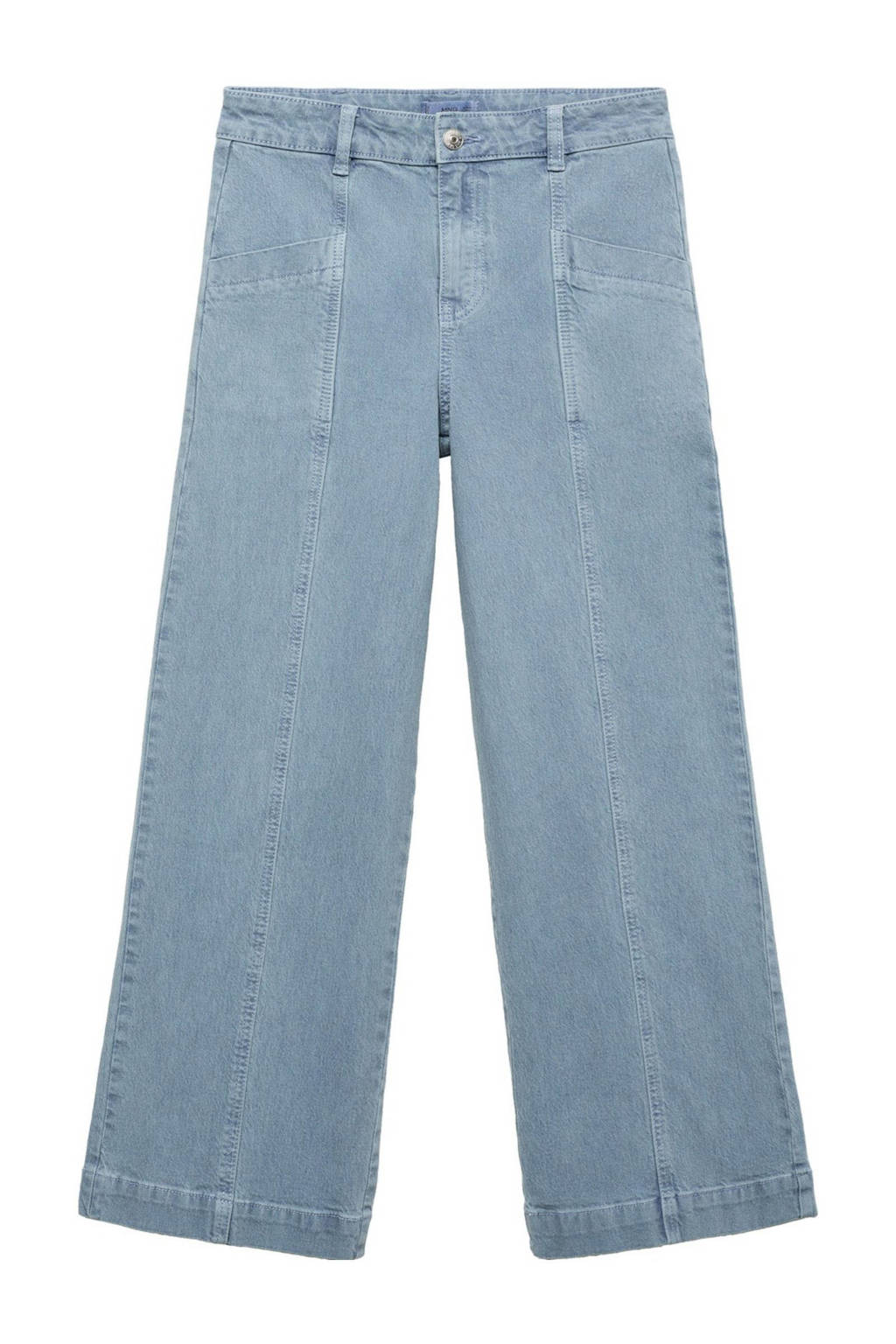 MANGO TEEN wide leg jeans middenblauw