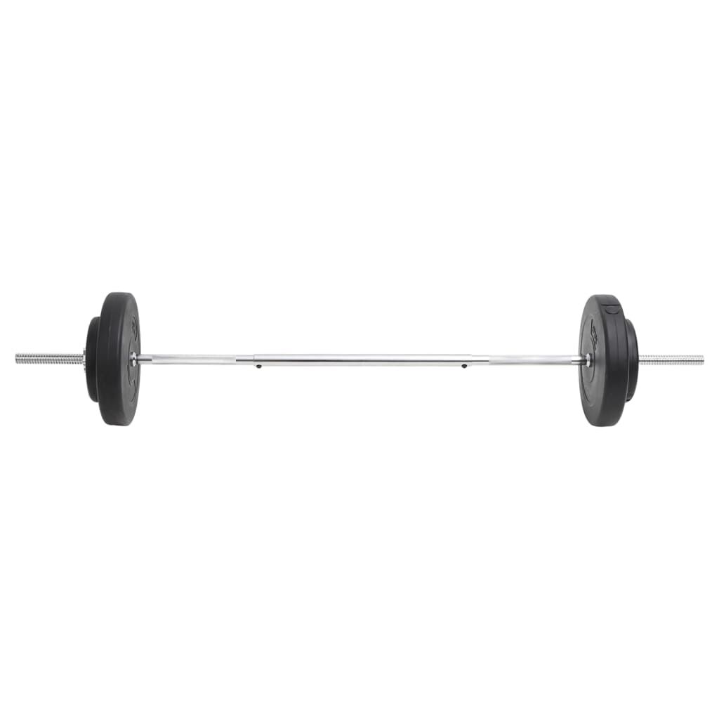 vidaXL Halterstang met gewichtenset, 30 kg