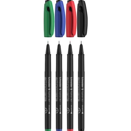 Schneider Topliner 967 4er-Etui Fineliner - 0.4 mm