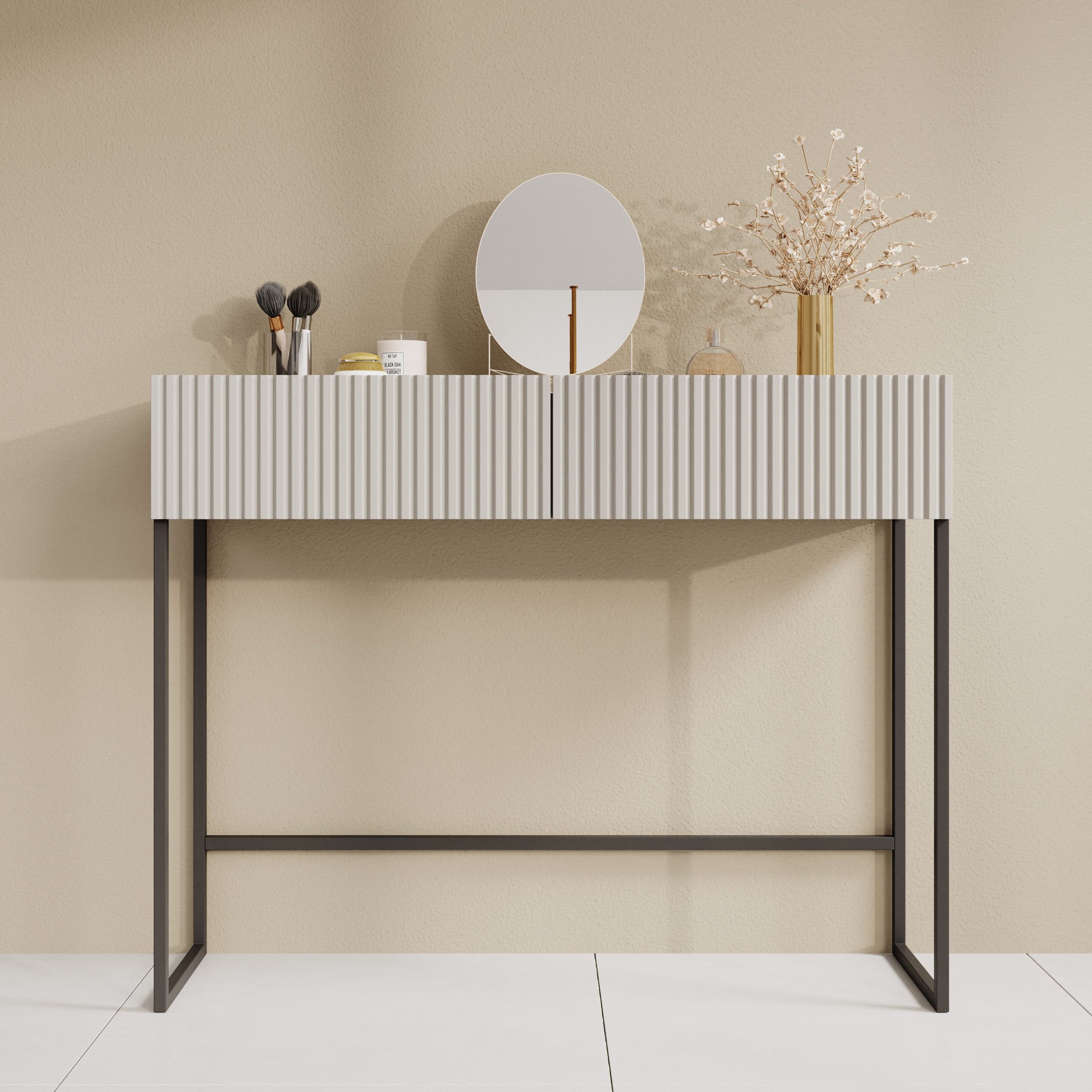 Meubella - Capri - Kaptafel - Beige - 100x32 cm