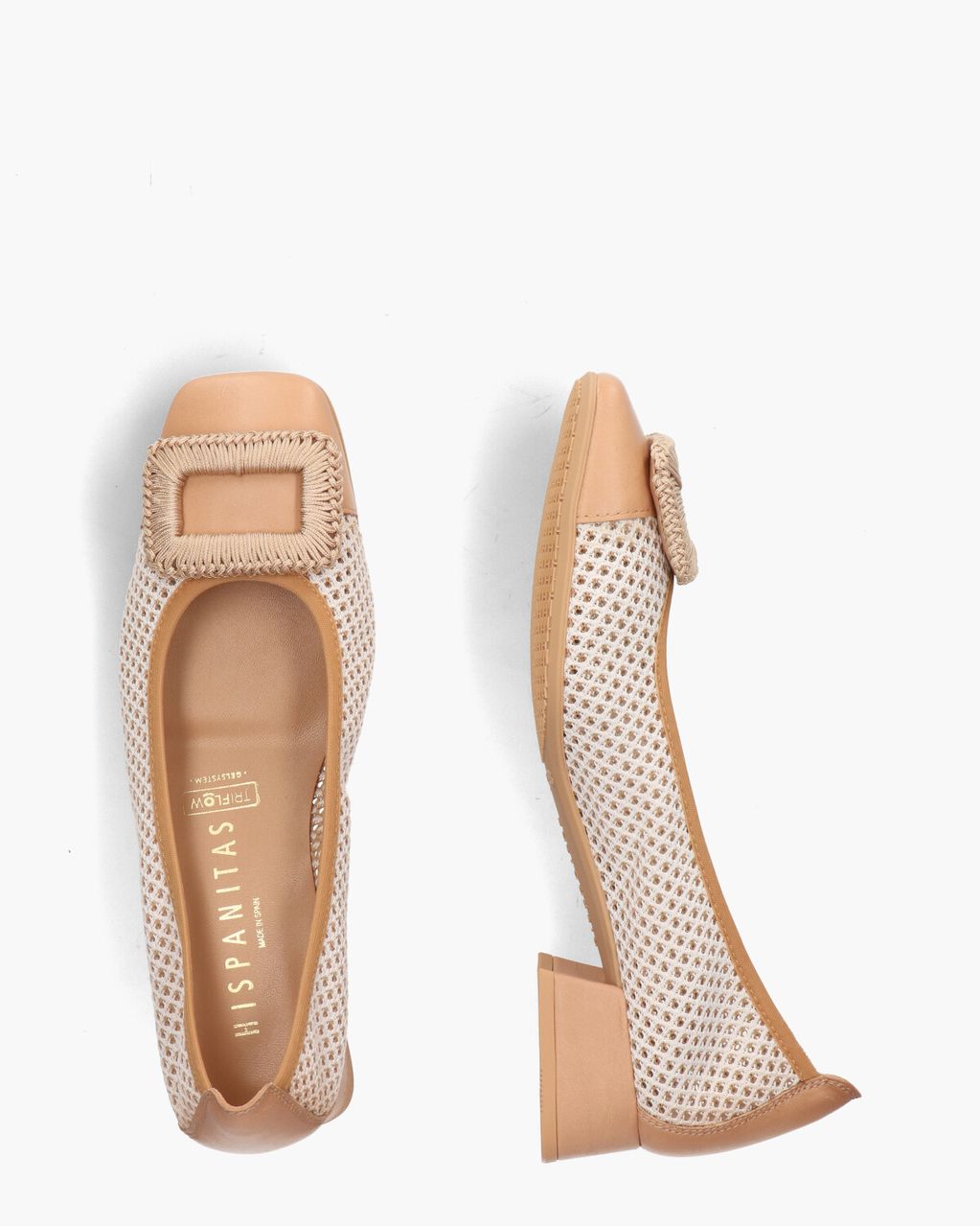 Hispanitas BHV243335 Lichtbruin/Off-White Damesloafers