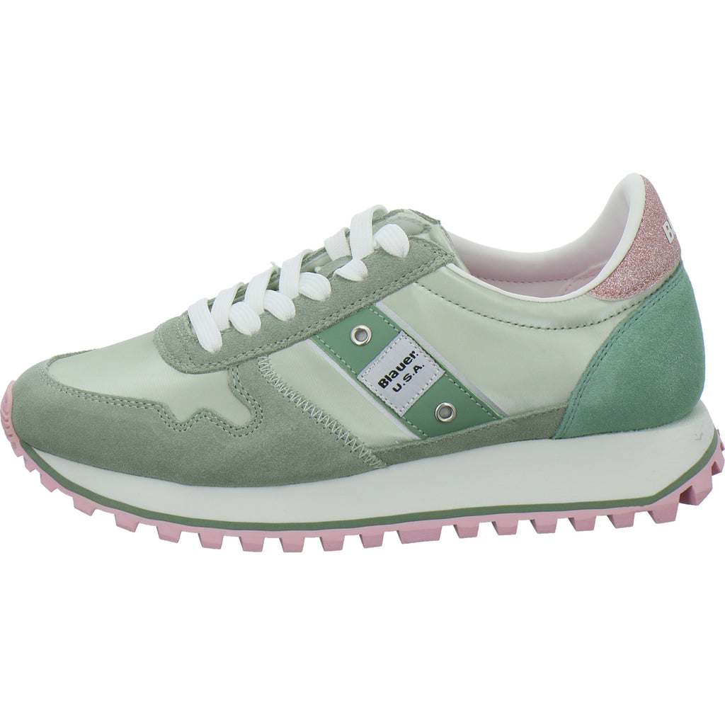 Blauer Sneaker Damen Hellgrün