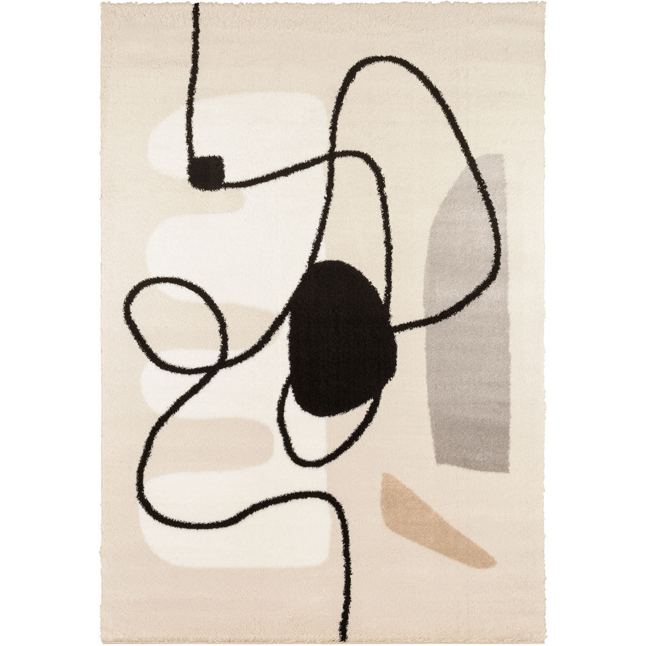 Nazar Rugs Tapis shaggy doux Lasso 673 beige - 160x230 cm