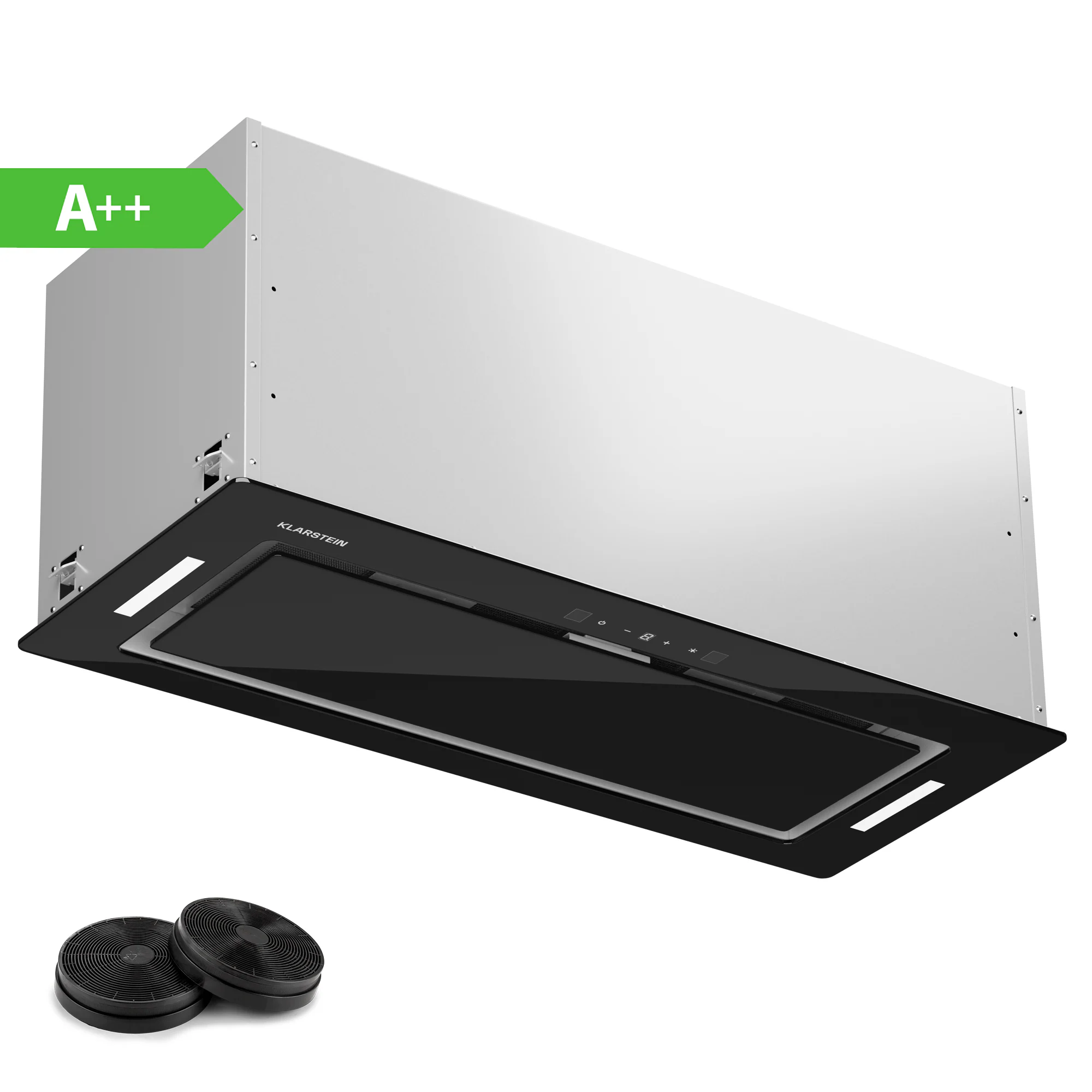 Hektor Eco Lüfterbaustein 72 cm 466 m³/h Touch Glas Schwarz