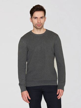 KnowledgeCotton Apparel Trui Vagn Antraciet 1080067 kopen