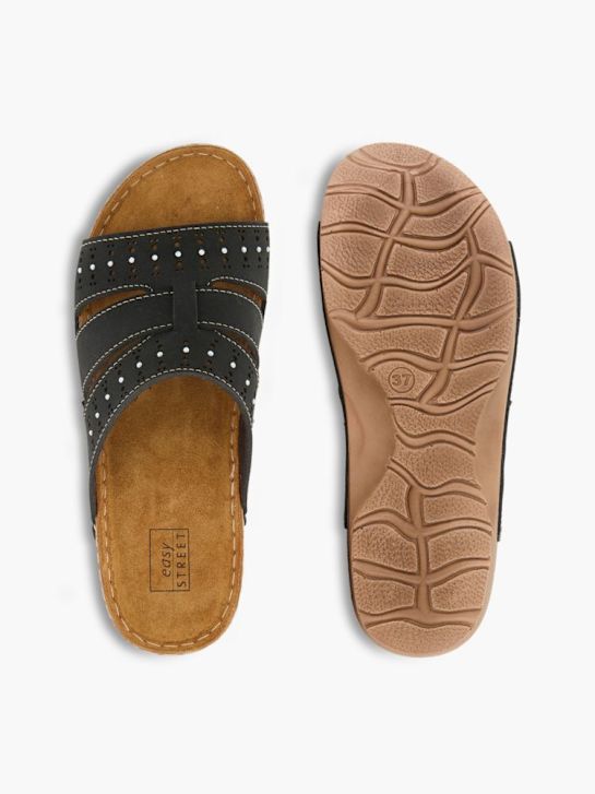 Easy Street Tieffussbett-Pantolette Schwarz