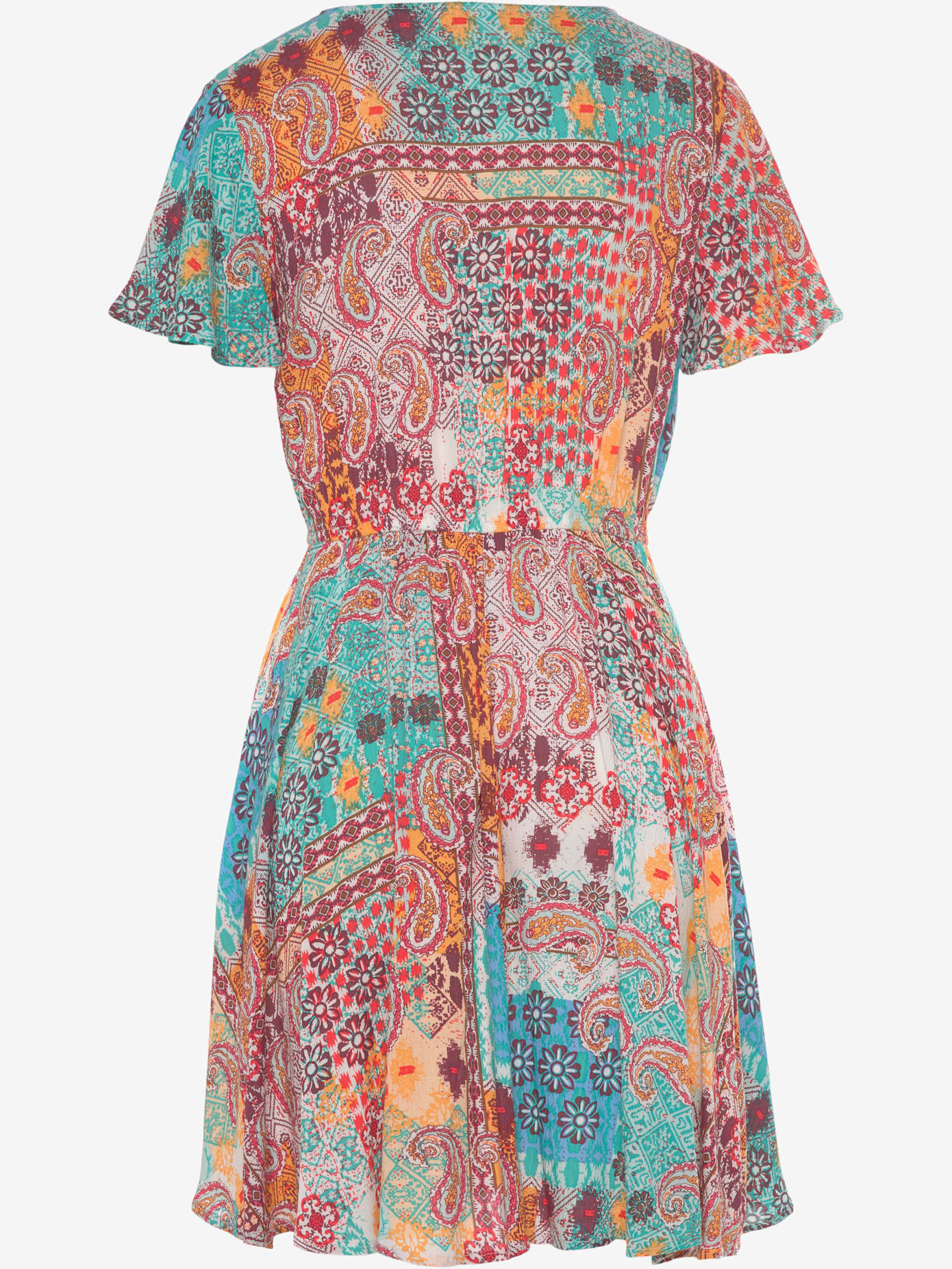 Robe imprimée encolure en v