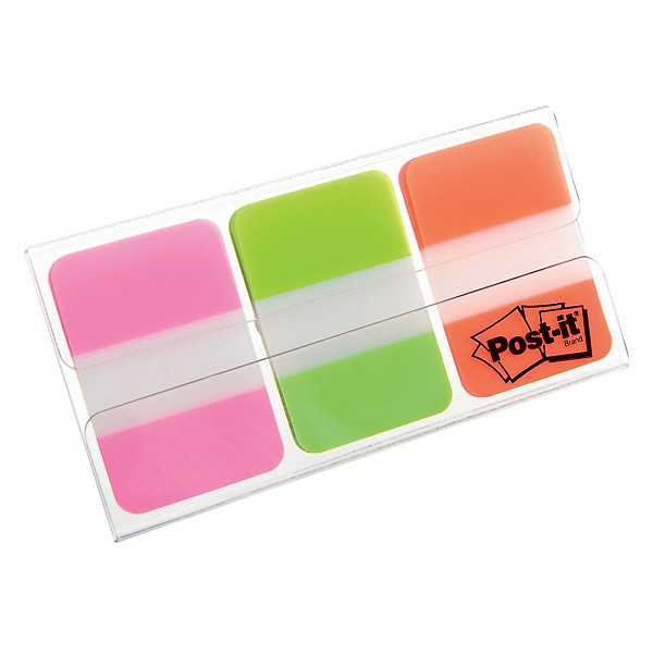 Distributeur de 66 index Post-it® Strong  largeur 25 mm coloris assortis vif