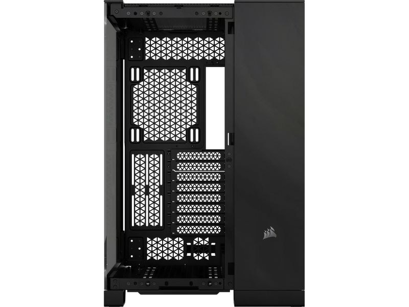 Corsair PC-Gehäuse 6500X Schwarz Mid-Tower PC-Case mit Zwei-Kammer-Design und herausragendem Luftstrom