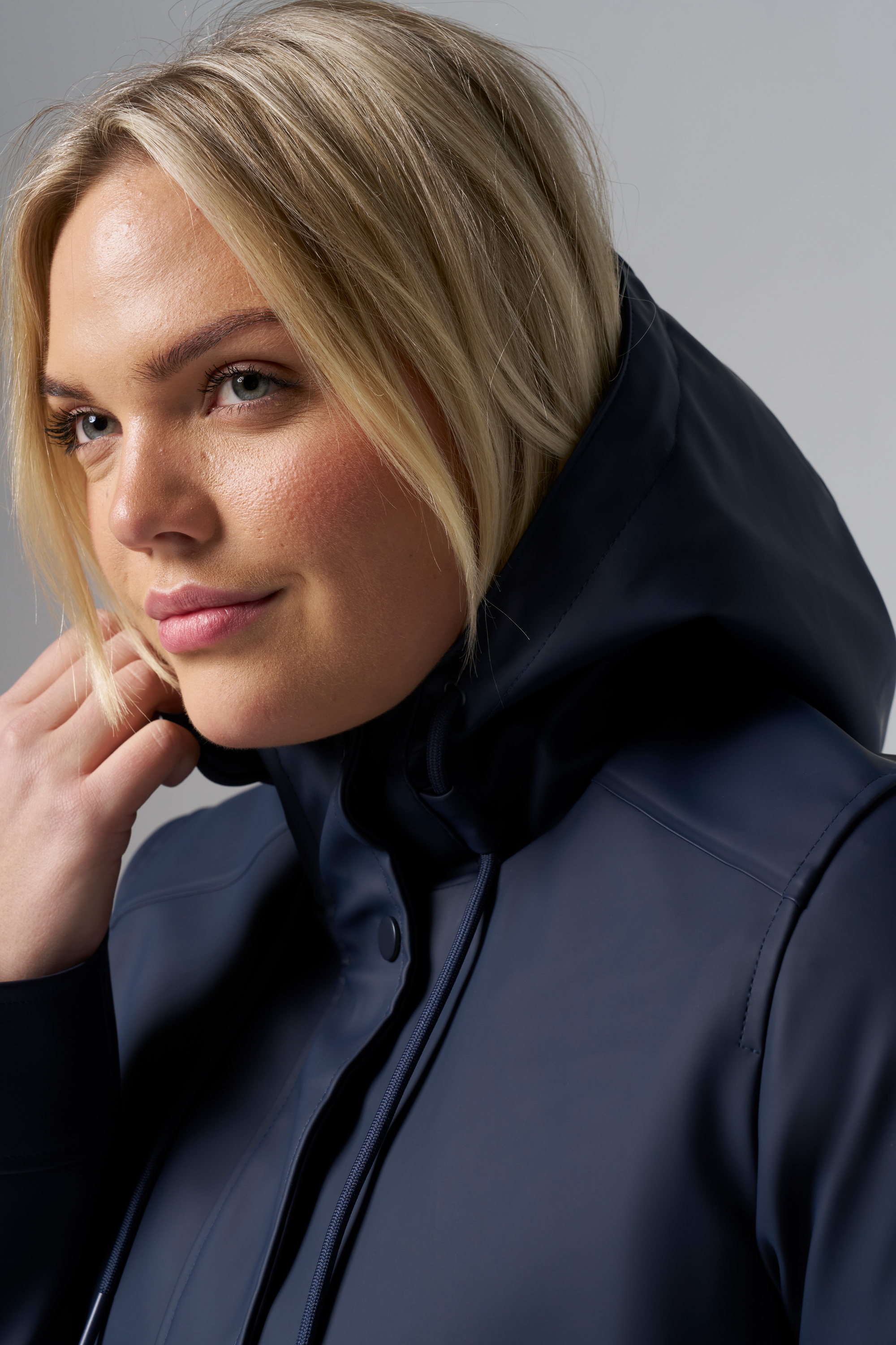 Regenjas met capuchon Navy blauw