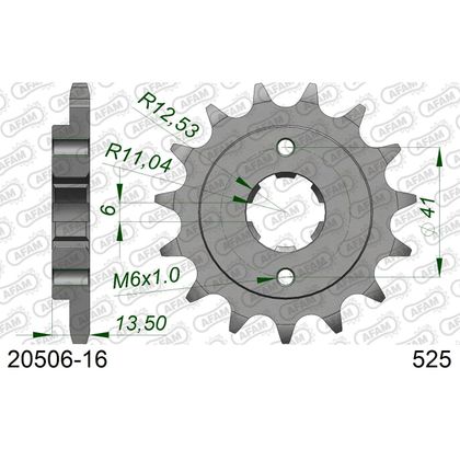 Kit chaine AFAM #525 Type Acier