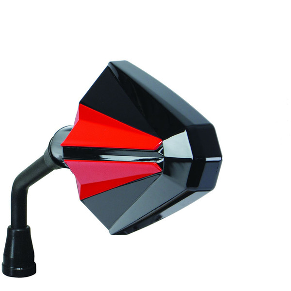 Chaft - Rétroviseur Glory Noir Mat / Rouge