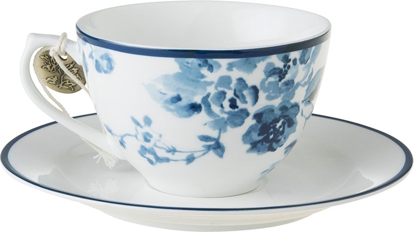 Laura Ashley kop en schotel China Rose blauw 0,26 L