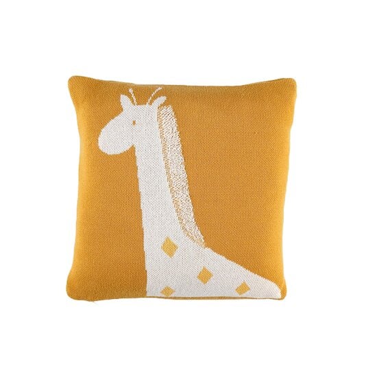 Tiga, Stegi & Ops Coussin tricot en jacquard BIO   Ocre        de               Noukies