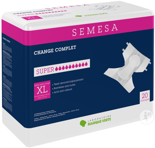 Marque Verte Semesa Change Complet Super Taille XL 20 Pièces