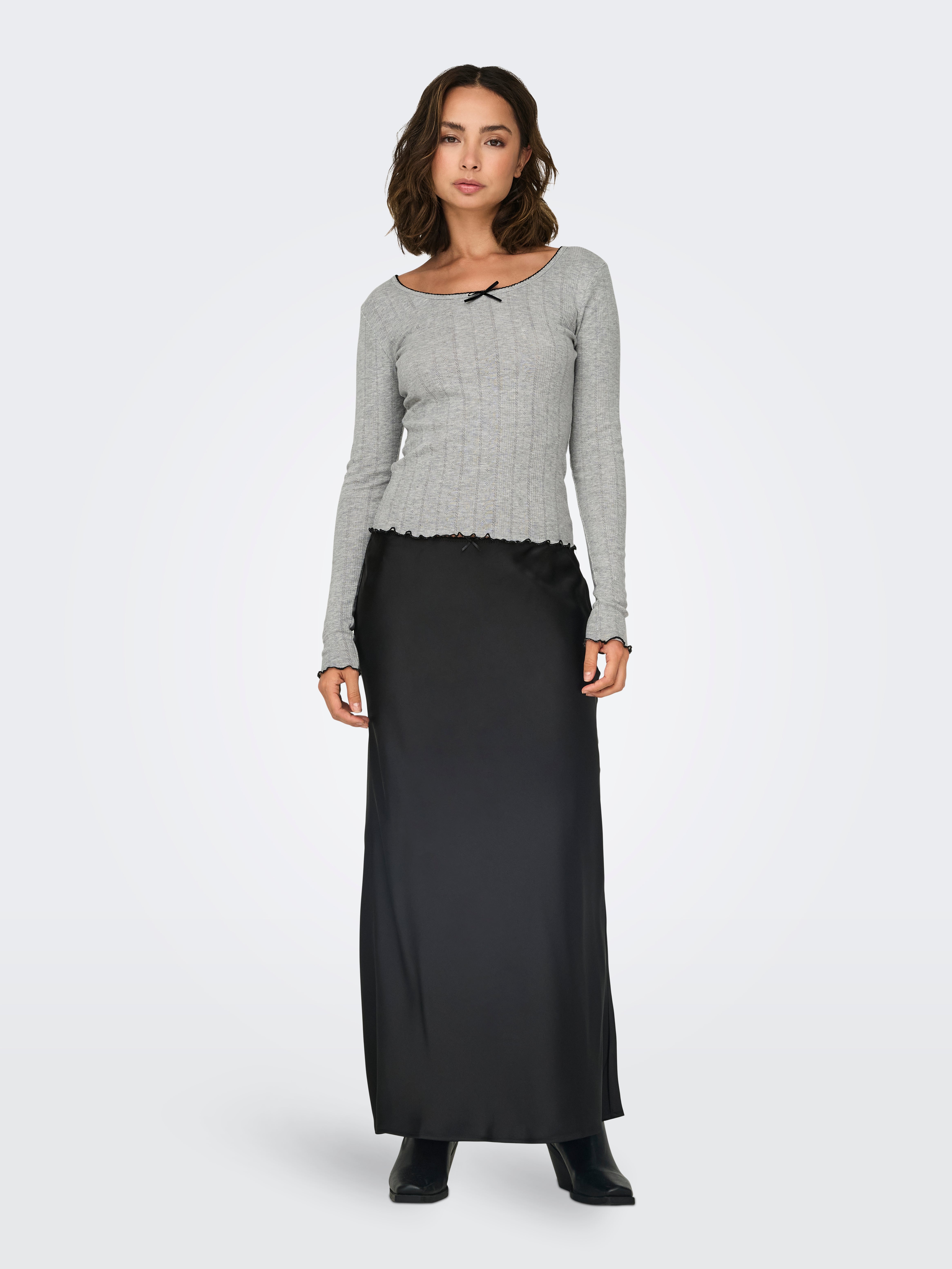 ONLTENNA Top Light Grey Melange