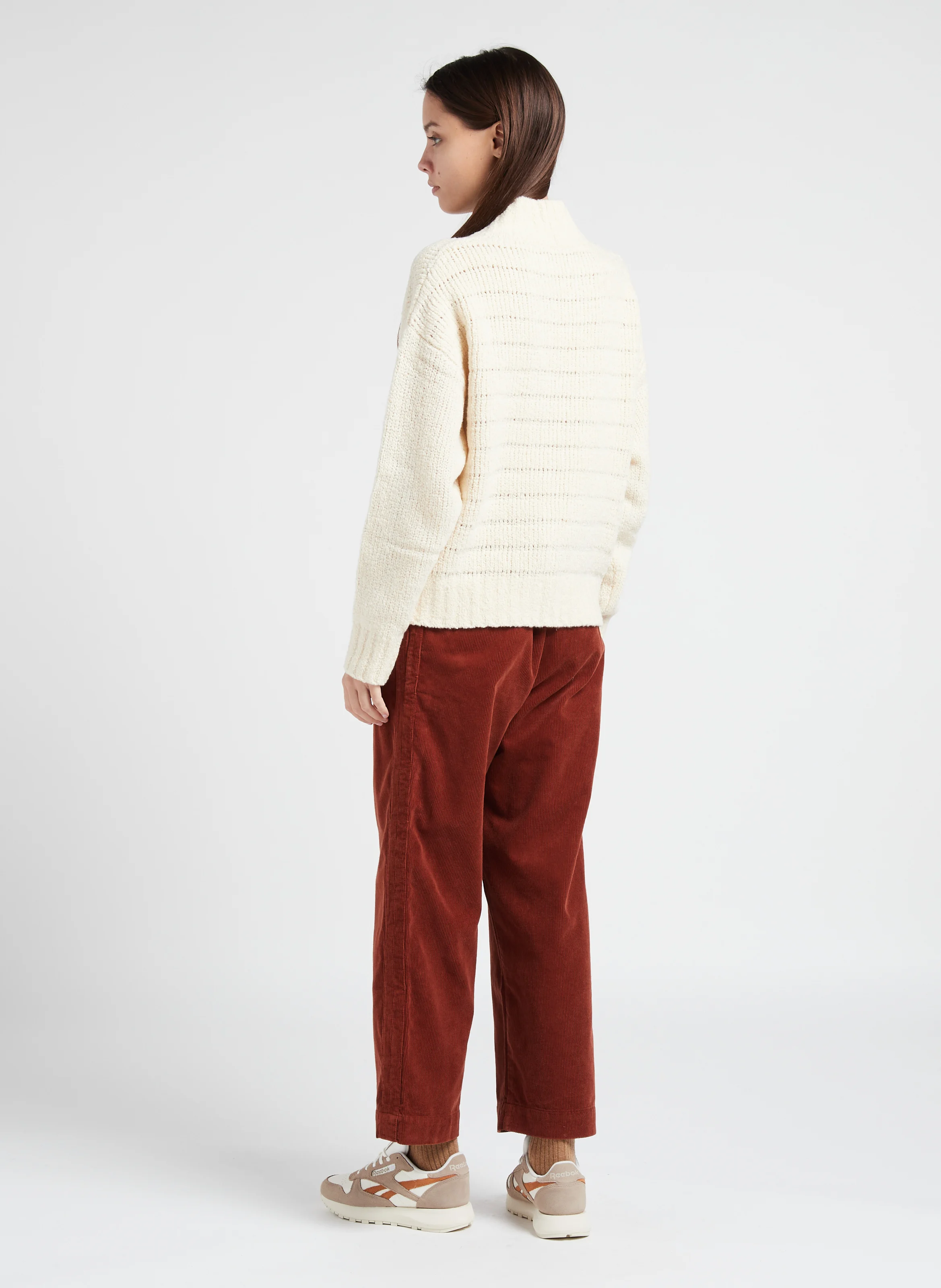 PENNY - Pantalon droit en coton | Marron