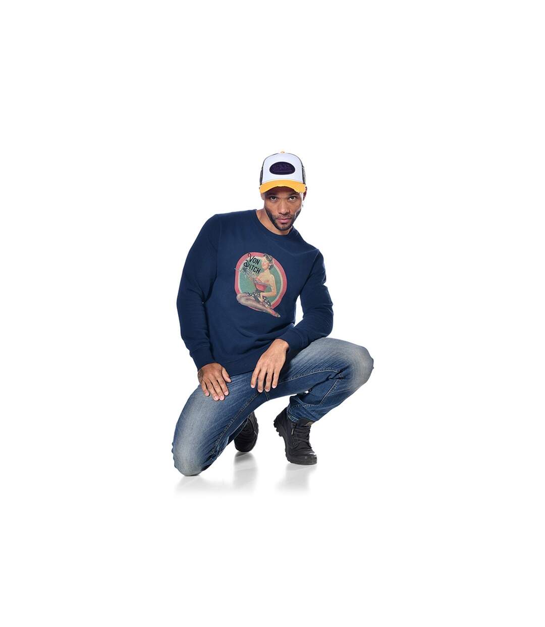 Sweat col rond homme et print Bobby