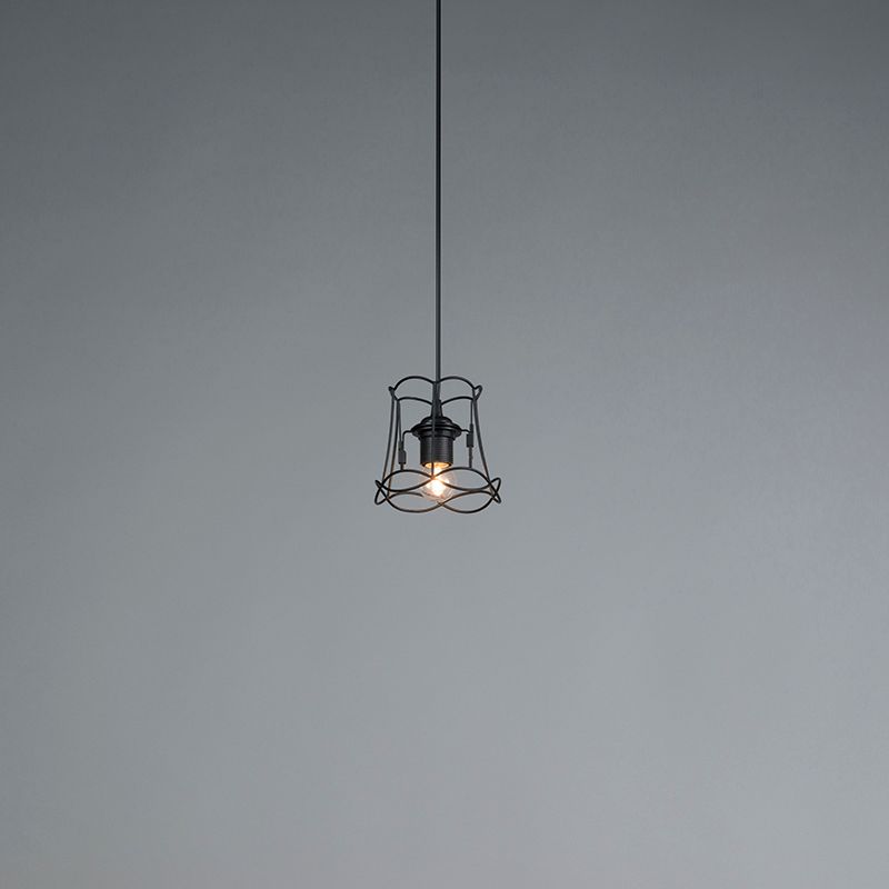 Retro hanglamp zwart 15 cm - Granny Frame