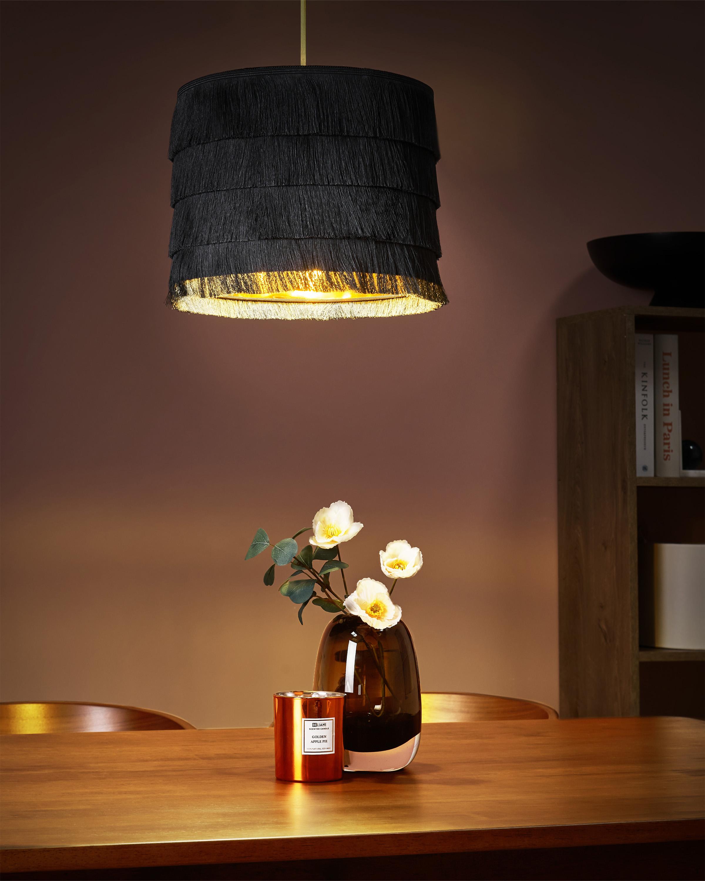 Hanglamp SUAPURE Stof Zwart