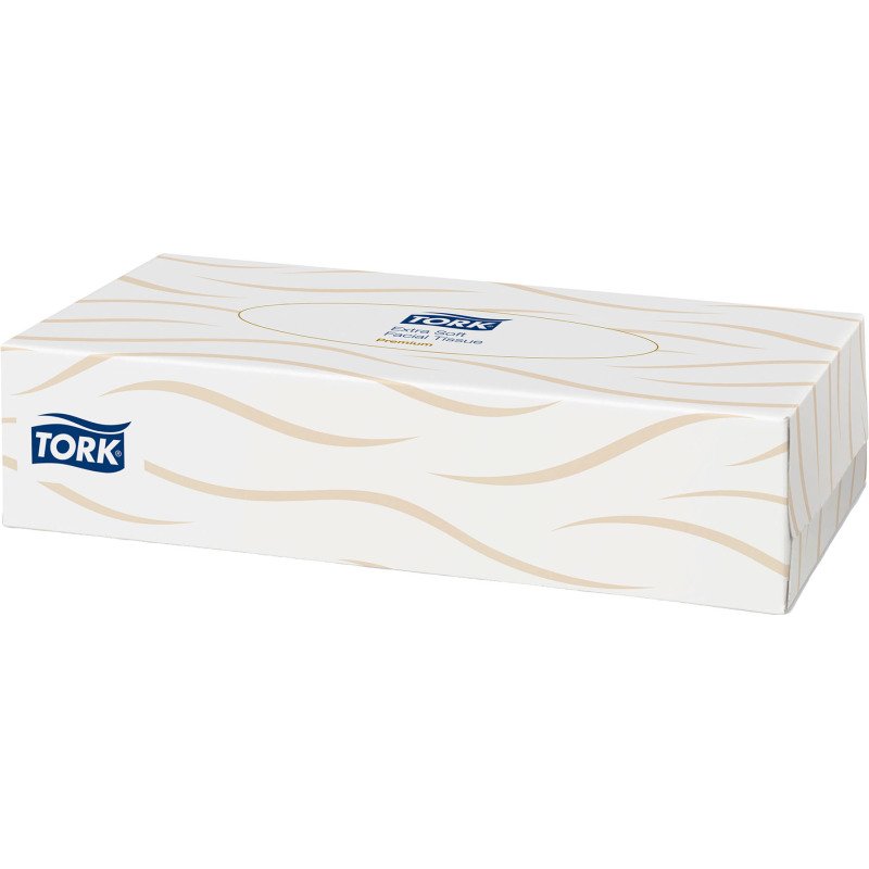 Tork Mouchoirs doux blancs F1, Premium, 2 plis, 100 feuilles