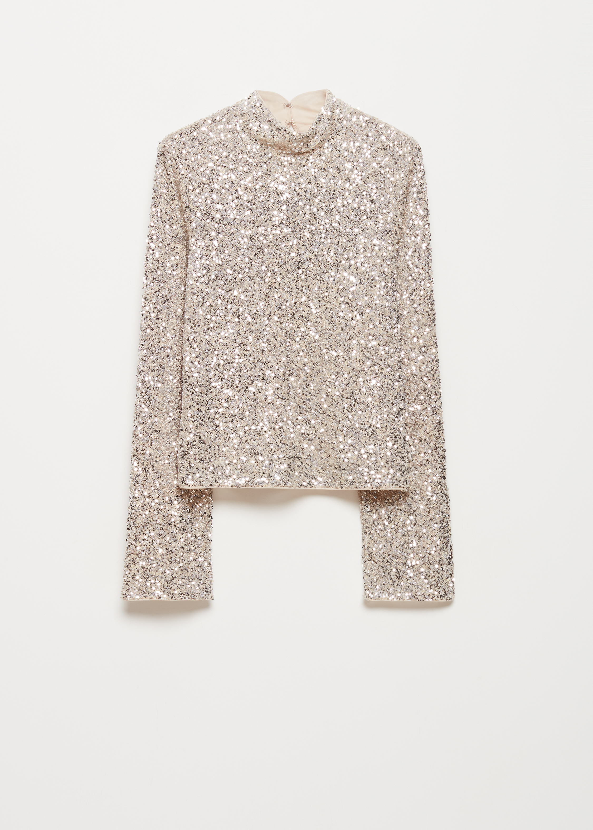 Sequins Mock Neck Tee